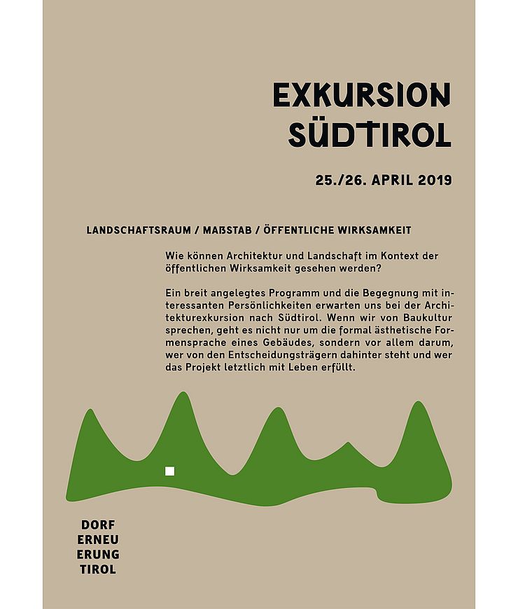 Einladung zur Exkursion nach Südtirol