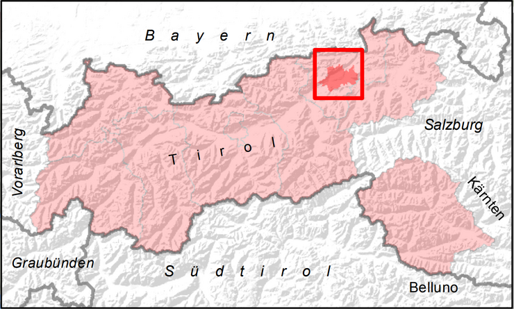 Übersichtskarte Wörgl und Umgebung