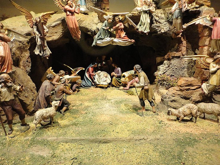 Geburtsszene im "Tiroler Krippenmuseum"