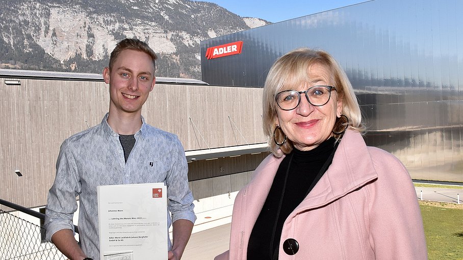 © Land Tirol / Gerzabek Johannes Mann - "Lehrling des Monats März 2022"