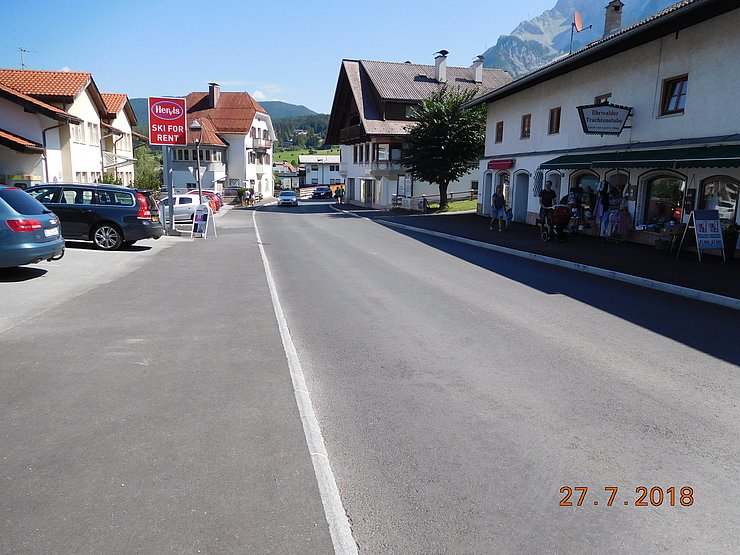 Bauabschnitt 1: Fertige Asphalttragschichten Bereich Hervis 