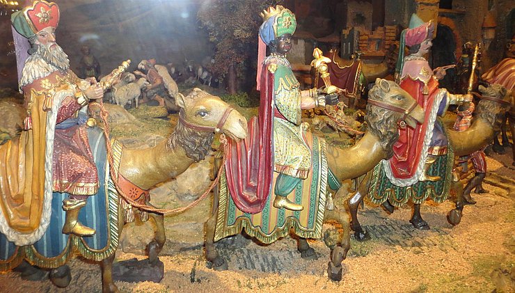 Drei Könige im "Tiroler Krippenmuseum"