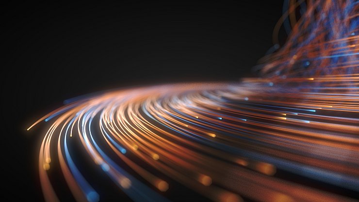 Glowing,Fiber,Optic,Strings.,Suitable,For,Technology,,Internet,And,Computer