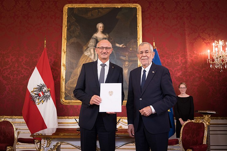 LH Mattle gemeinsam mit Bundespräsident Van der Bellen