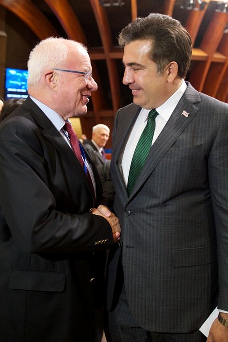 LTP van Staa mit dem georgischen Staatspräsidenten Saakaschvili