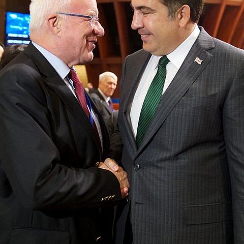 LTP van Staa mit dem georgischen Staatspräsidenten Saakaschvili