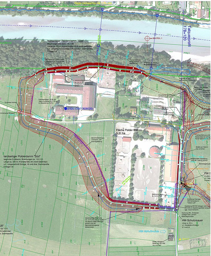 © Land Tirol Lageplan Abschnitt 2 - Polder Süd