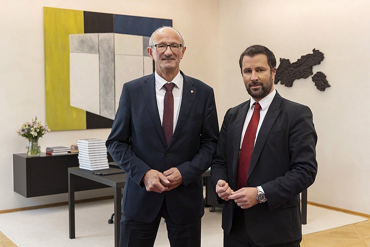 Seit einem Jahr an der Regierungsspitze: LH Anton Mattle und LHStv Georg Dornauer