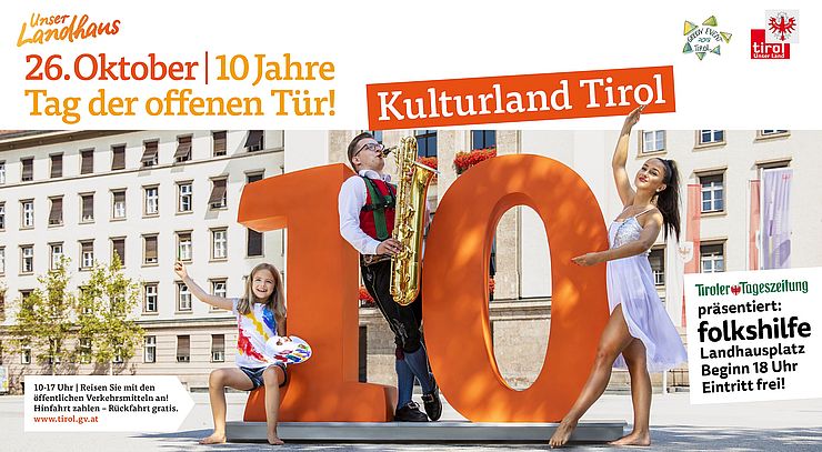 Der zehnte Tag der offenen Tür steht unter dem Motto "Kulturland Tirol".