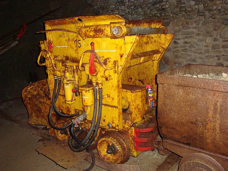 Grubenfahrzeug im "Schaubergwerk Kupferplatte"