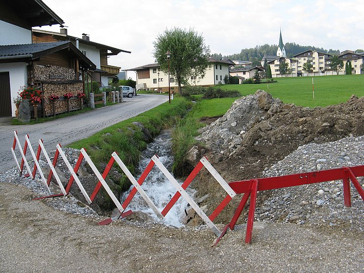 Sicherung der Baustelle - 6. September 2010