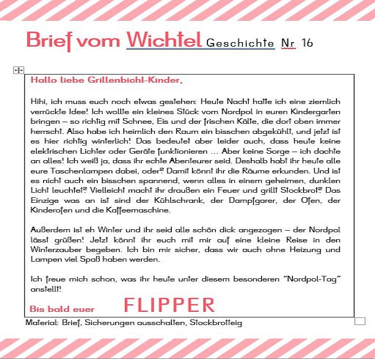 Brief vom Energiewichtel