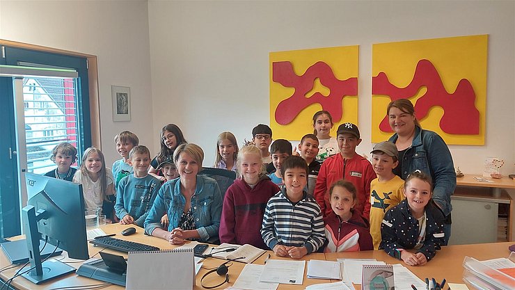 Besuch der VS Reutte, Mehrstufenklasse 2 mit Lehrerin Katharina Kandler