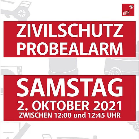 Zivilschutzprobealarm am 2. Oktober 2021