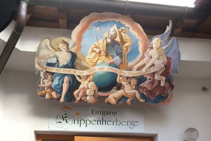 Eingang zur "Krippenherberge Wildermieming"