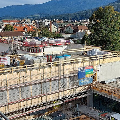 Die Baustelle des Tiroler Landesarchives