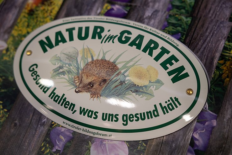 Plakette "Natur im Garten"