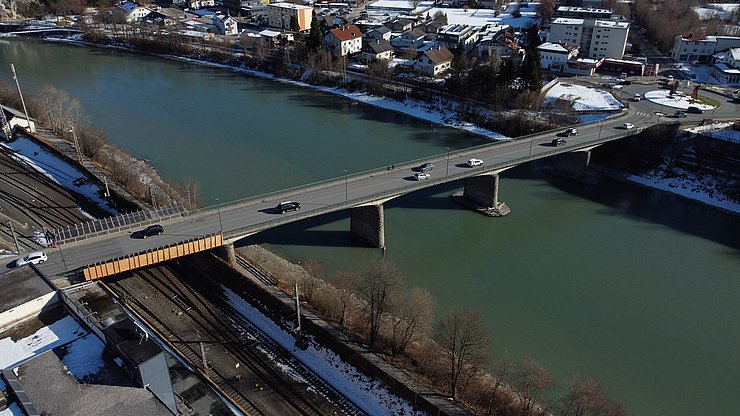 Drohnenaufnahme Brücke