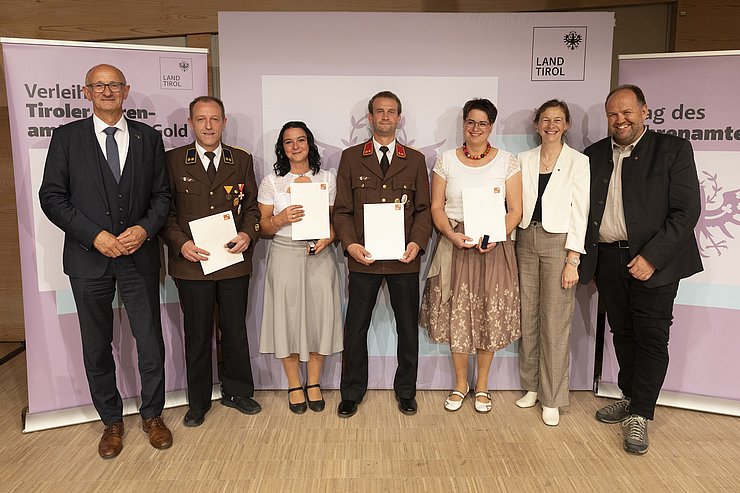 Gruppenfoto Geehrte Prägraten am Großvenediger.