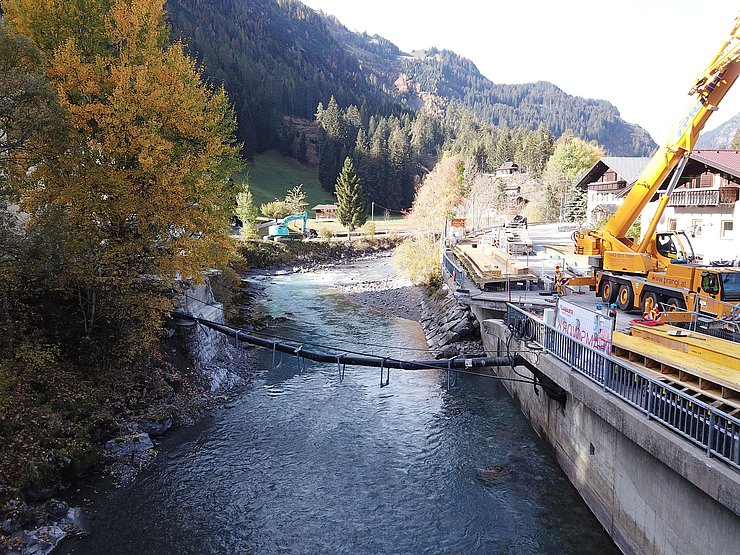 Abbruch der alten Brücke am 18 und 19.10.2018