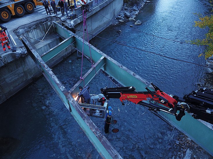 Abbruch der alten Brücke am 18 und 19.10.2018