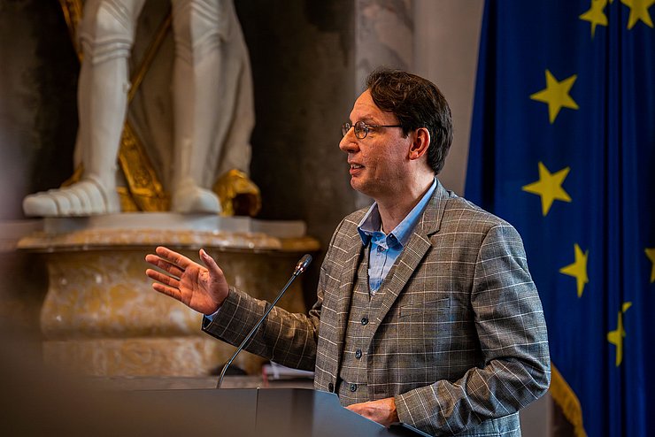Professor Martin P. Schennachs Ausführungen beschäftigten sich mit der weniger bekannten Person Stephan Falser und dessen Verfassungsentwurf.