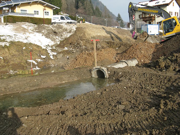 Wasserhaltung vor dem Niederschlag