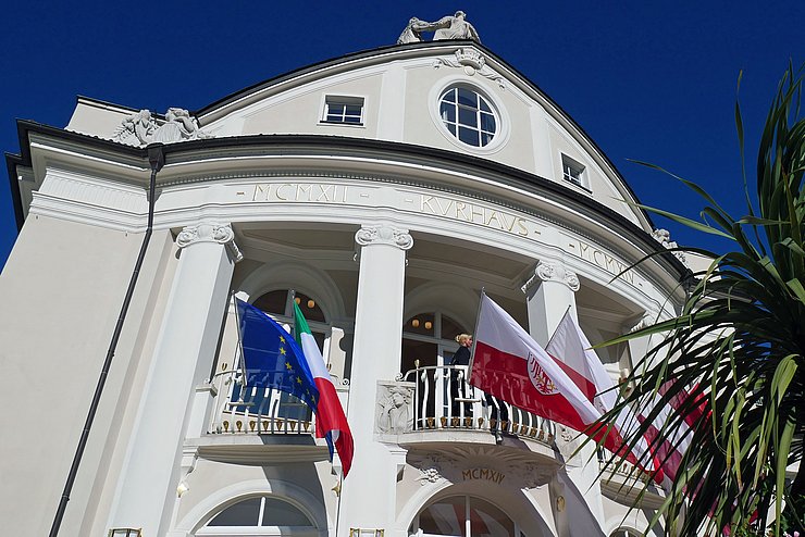 Das Kurhaus in Meran diente als Austragungsort für den Dreier-Landtag.