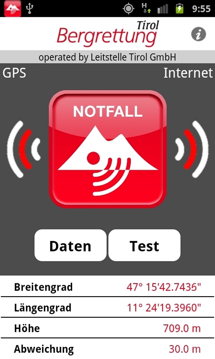 Notfall Tirol App