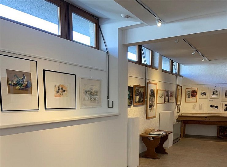 Blick in die Bildergalerie des "Dorfmuseums Rietz".
