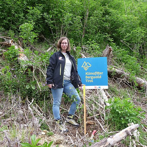 Im Rahmen des Programms „Klimafitter Bergwald“ sollen Tirols Wälder widerstandsfähiger gegen Wetterextreme, Naturkatastrophen und Schädlingsbefall gemacht werden. Patricia Schrittwieser von der Landesforstdirektion begleitet das Projekt in Neustift. 