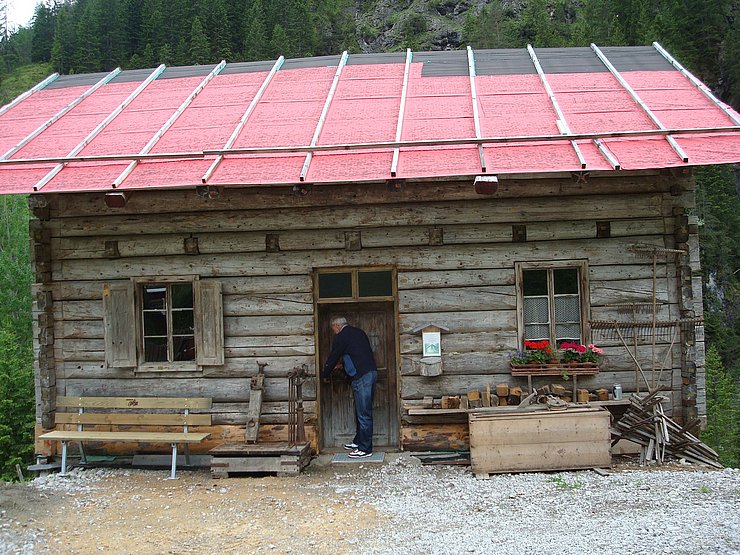 Außenansicht des "Hoamhaus" in "Gramais"