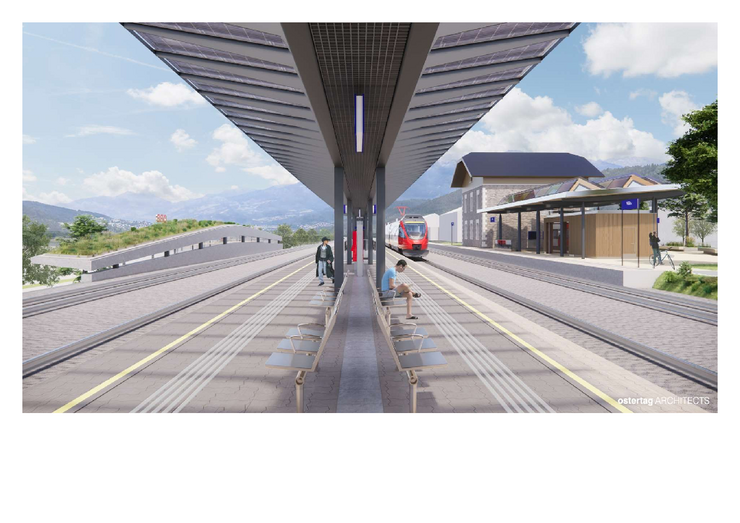 Visualisierung Inselbahnsteig