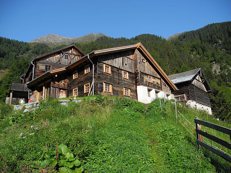 Die Ögghöfe in Kaunertal - ein Beispiel für gelungenen Ensembleschutz in Tirol.