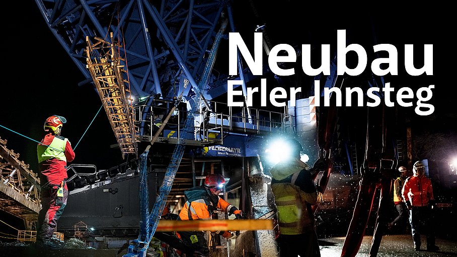 Neues Brückentragwerk eingehoben