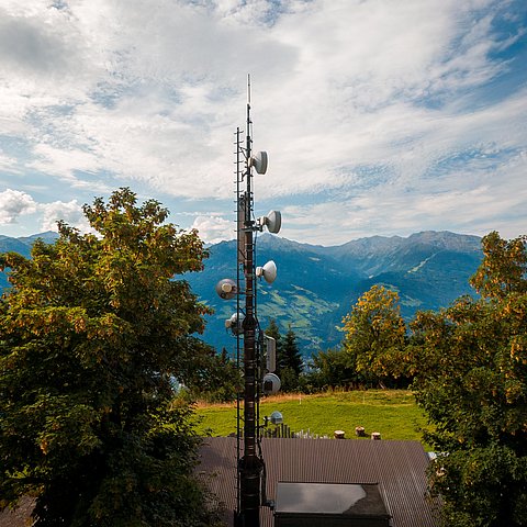 Die Funkbasisstation auf der Hinterhornalm