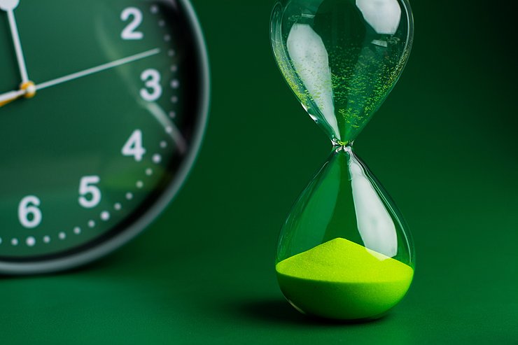 Hourglass,Stops,Time,Of,Work,And,Life.,Process,And,Rules