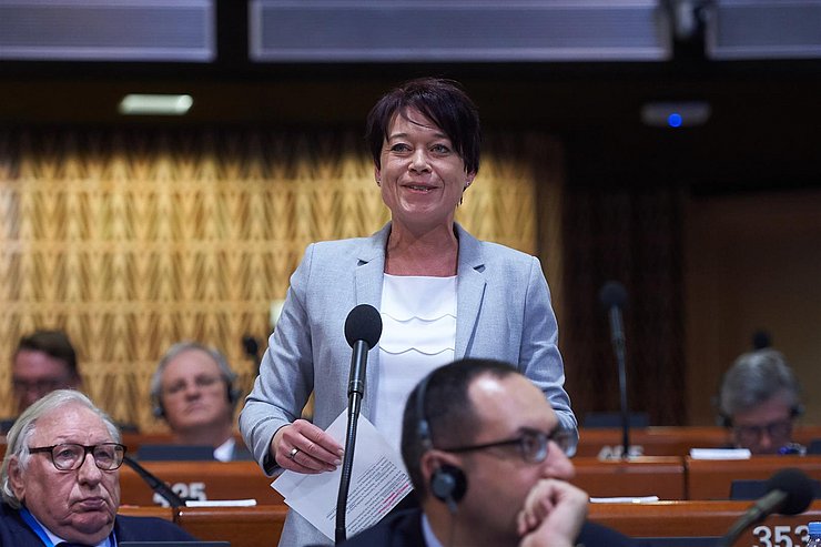 LTPin Sonja Ledl-Rossmann spricht erstmals im Kongress des Europarates