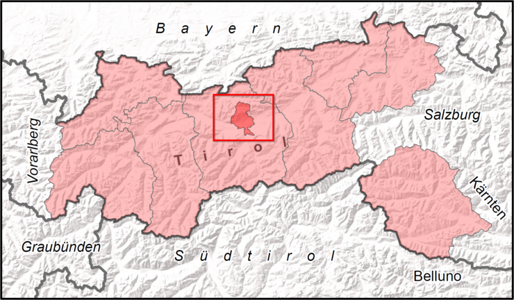 Übersichtskarte Bezirk Innsbruck-Stadt