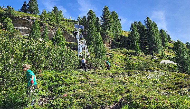 © Naturpark Zillertaler Alpen Menschen in steilem Almgelände