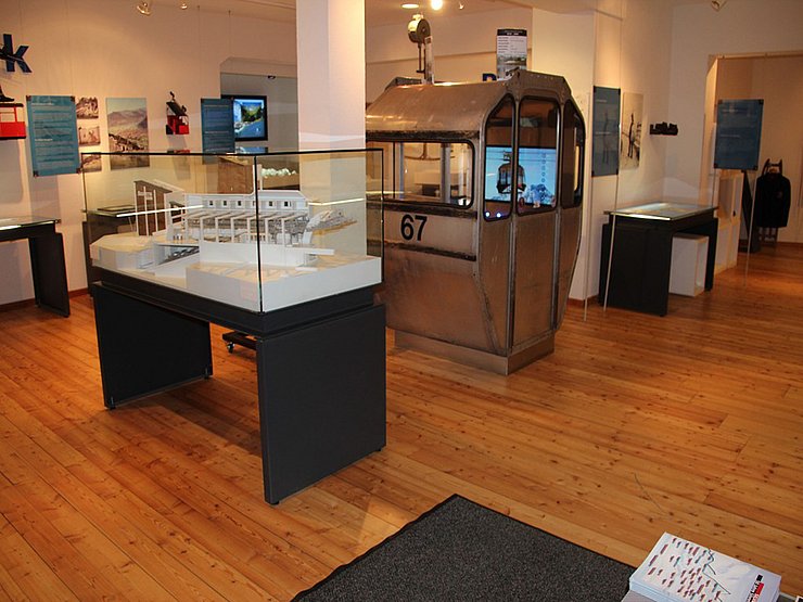 Blick in die Ausstellung im "Seilbahnmuseum"
