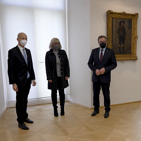 BM Martin Kocher , Arbeitsgespräch, mit LH Günther Platter und Arbeitslandesrätin Beate Palfrader