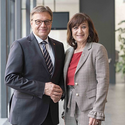 Landeshauptmann Günther Platter und Landesrätin Beate Palfrader
