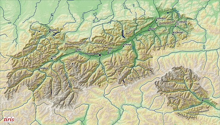 Karte von Tirol