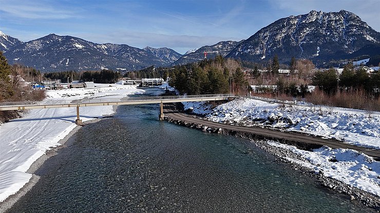 © Land Tirol/Reiter Provisorische Baustraße unterhalb der Fußgängerbrücke