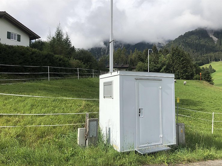 Messstelle Höfen / Lärchbichl Blickrichtung Westen