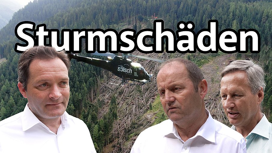 Aufräumarbeiten in den Tiroler Wäldern