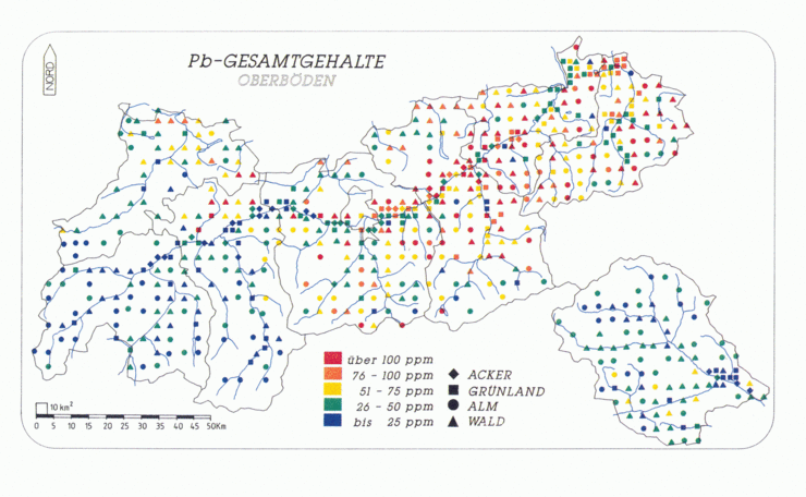 Grafik: Bleigehalt gesamt