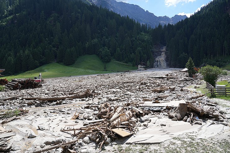Bild der Mure im Ort