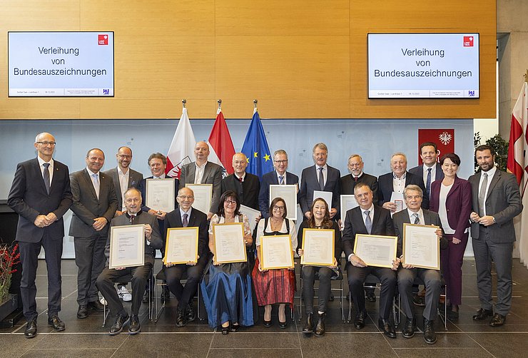 Gruppenfoto mit den Geehrten
